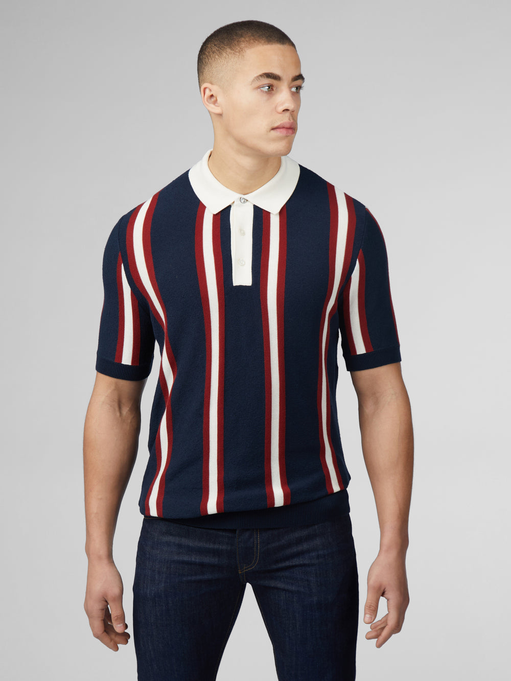 Knitwear Ben Sherman Signature Mod Rugby Bleu Marine | VEA-57786561